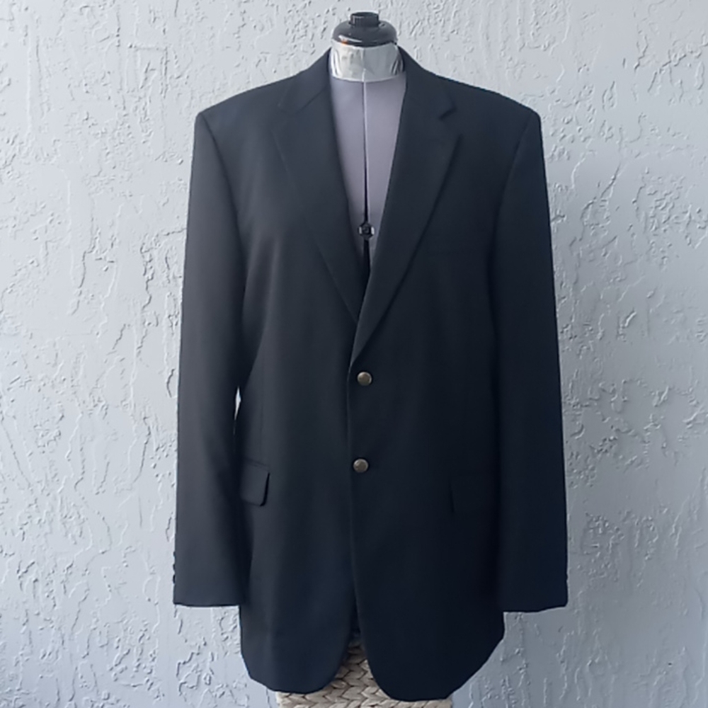 Bernhard Altmann Men's Black brass Button Blazer
